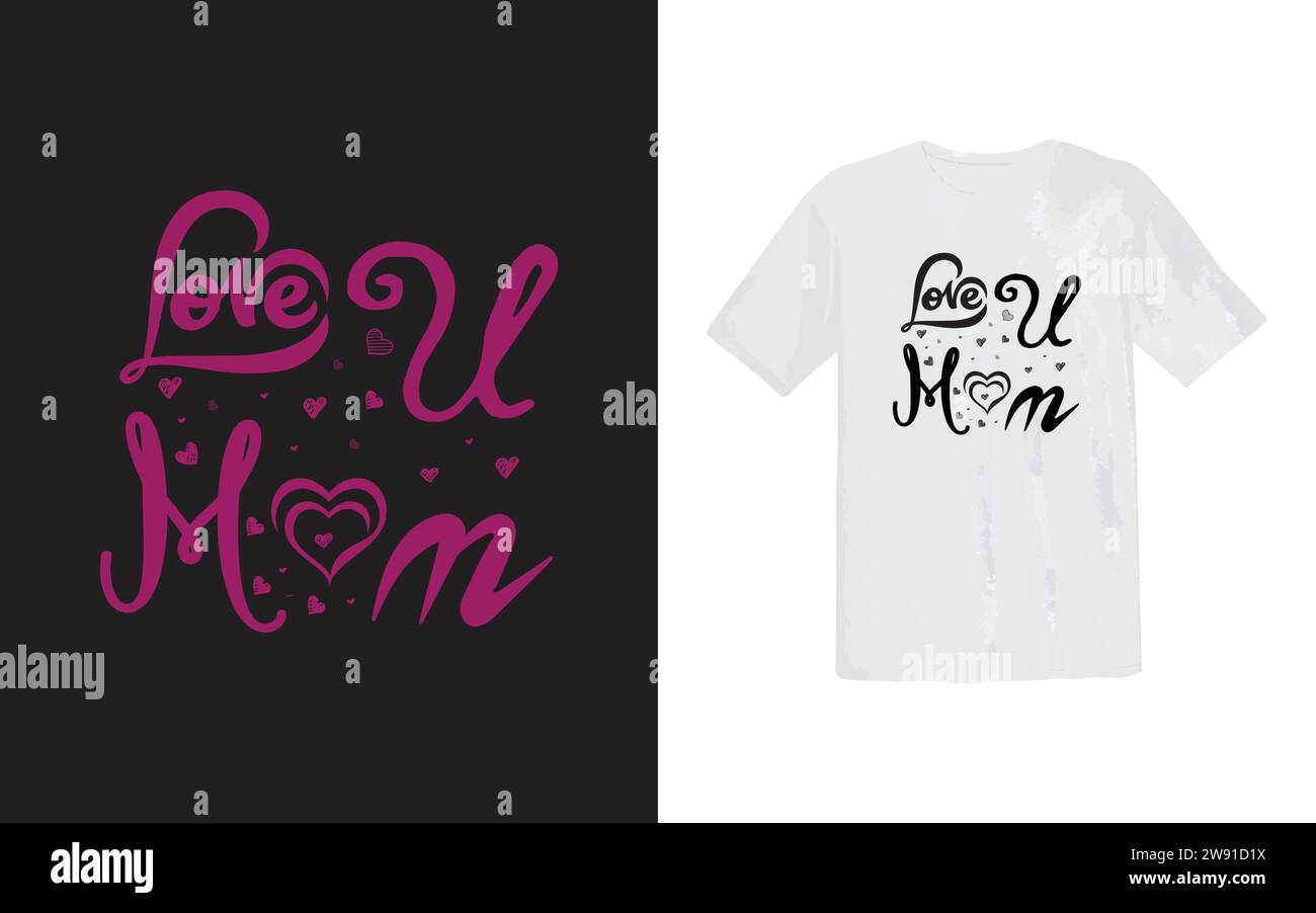 Schöne Mama oder stolze Mutter und Happy Mother's Day T-Shirt-Druckvorlage, Typografie-Design für Muttertag, Mutterleben, Mutterboss, Frauentag. Stock Vektor