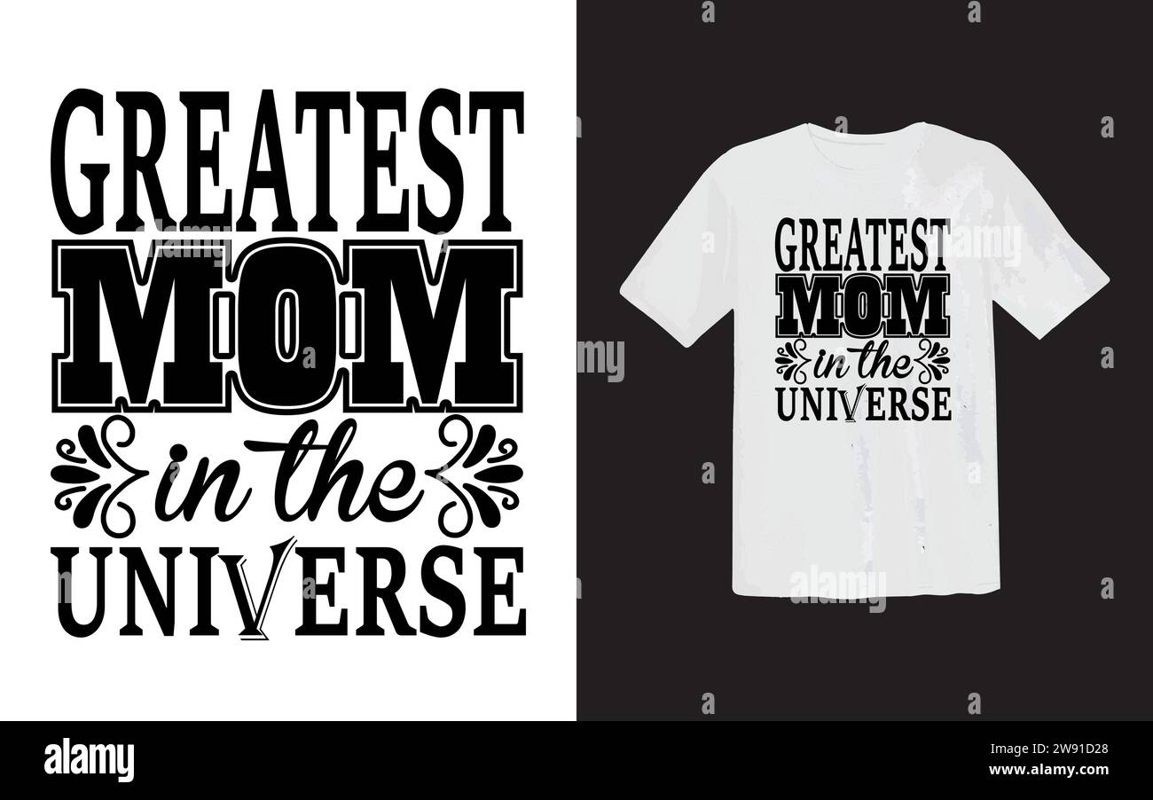 Schöne Mama oder stolze Mutter und Happy Mother's Day T-Shirt-Druckvorlage, Typografie-Design für Muttertag, Mutterleben, Mutterboss, Frauentag. Stock Vektor