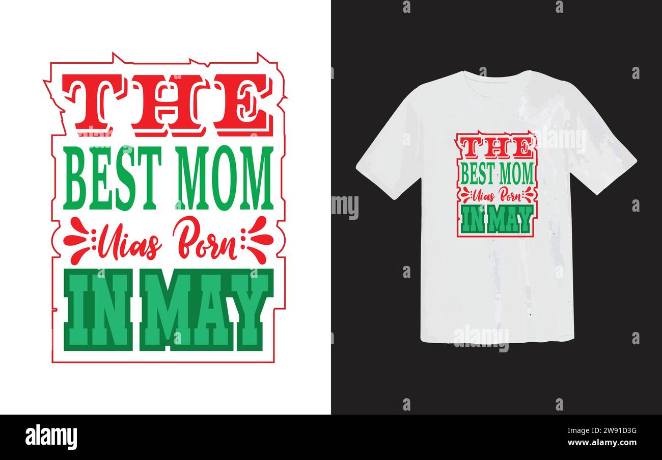 Schöne Mama oder stolze Mutter und Happy Mother's Day T-Shirt-Druckvorlage, Typografie-Design für Muttertag, Mutterleben, Mutterboss, Frauentag. Stock Vektor