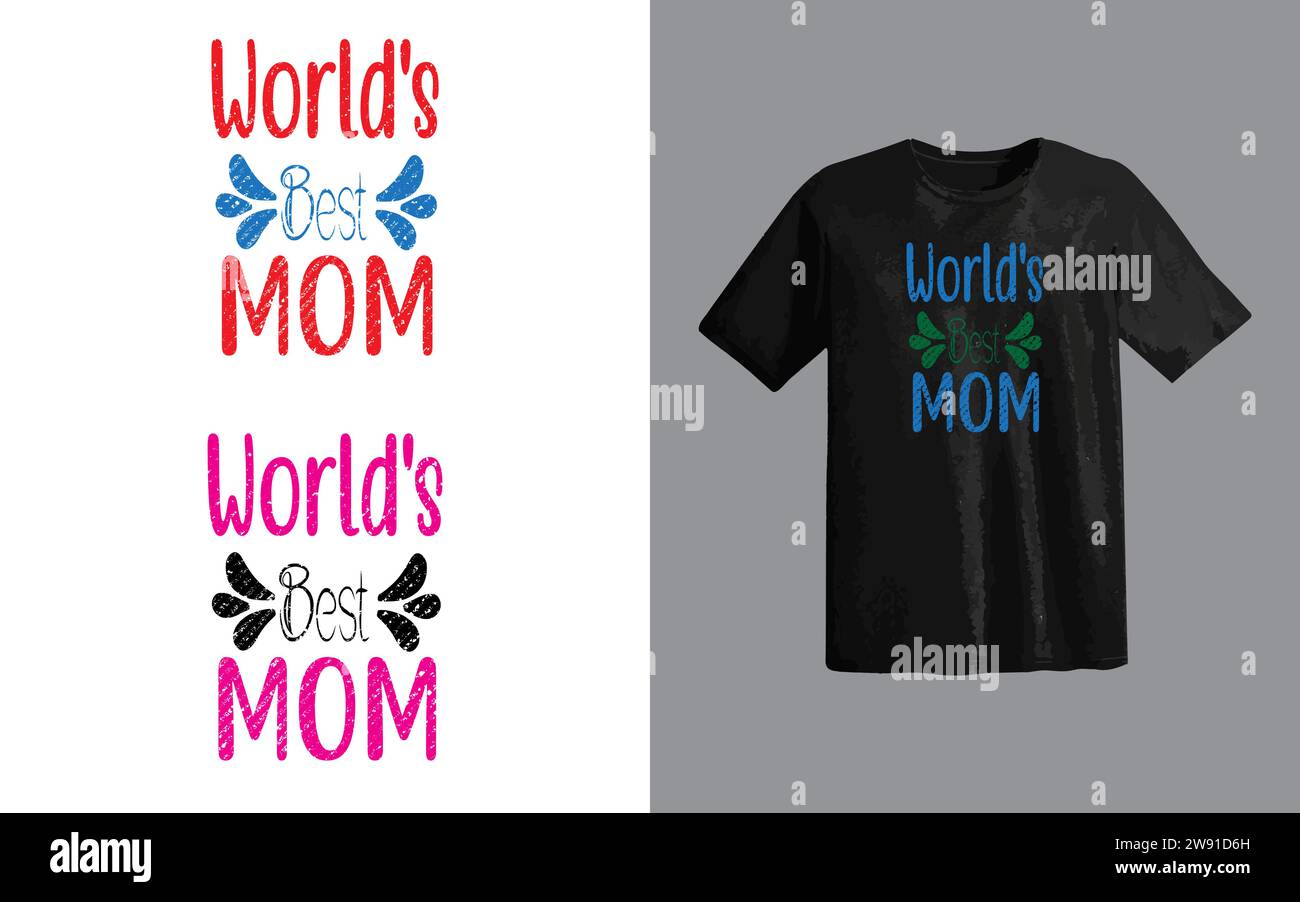 Schöne Mama oder stolze Mutter und Happy Mother's Day T-Shirt-Druckvorlage, Typografie-Design für Muttertag, Mutterleben, Mutterboss, Frauentag. Stock Vektor