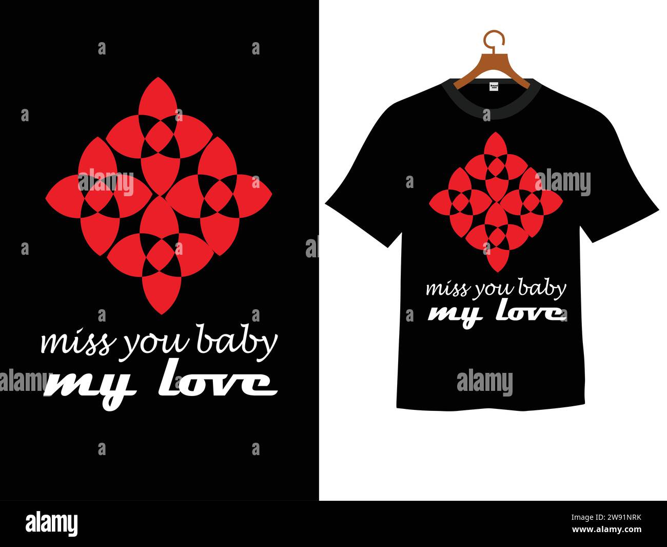 T-Shirt-Design mit Typografie Stock Vektor