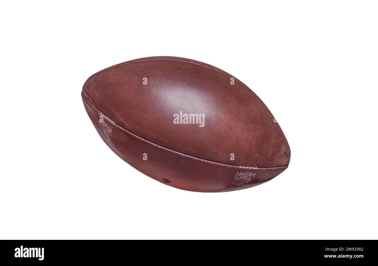 Bild eines American Football Balls. Sportkonzept. Gemischte Medien Stockfoto