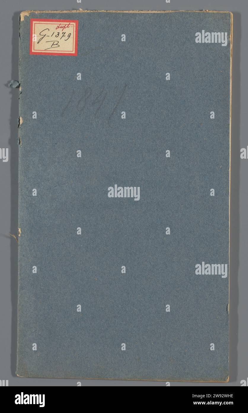 Allgemeiner Bericht über die in der Generalversammlung des Zentralrats gehandelten (..) Über den Fonds zur Förderung und Unterstützung des Wehrdienstes in den Niederlanden., 1847 Broschüre 32 nummeriert PP auf blauem Papierumschlag, Sitzungsbericht. Datiert; S. 1. Amsterdam Papierdruck / Nähen Niederlande Stockfoto