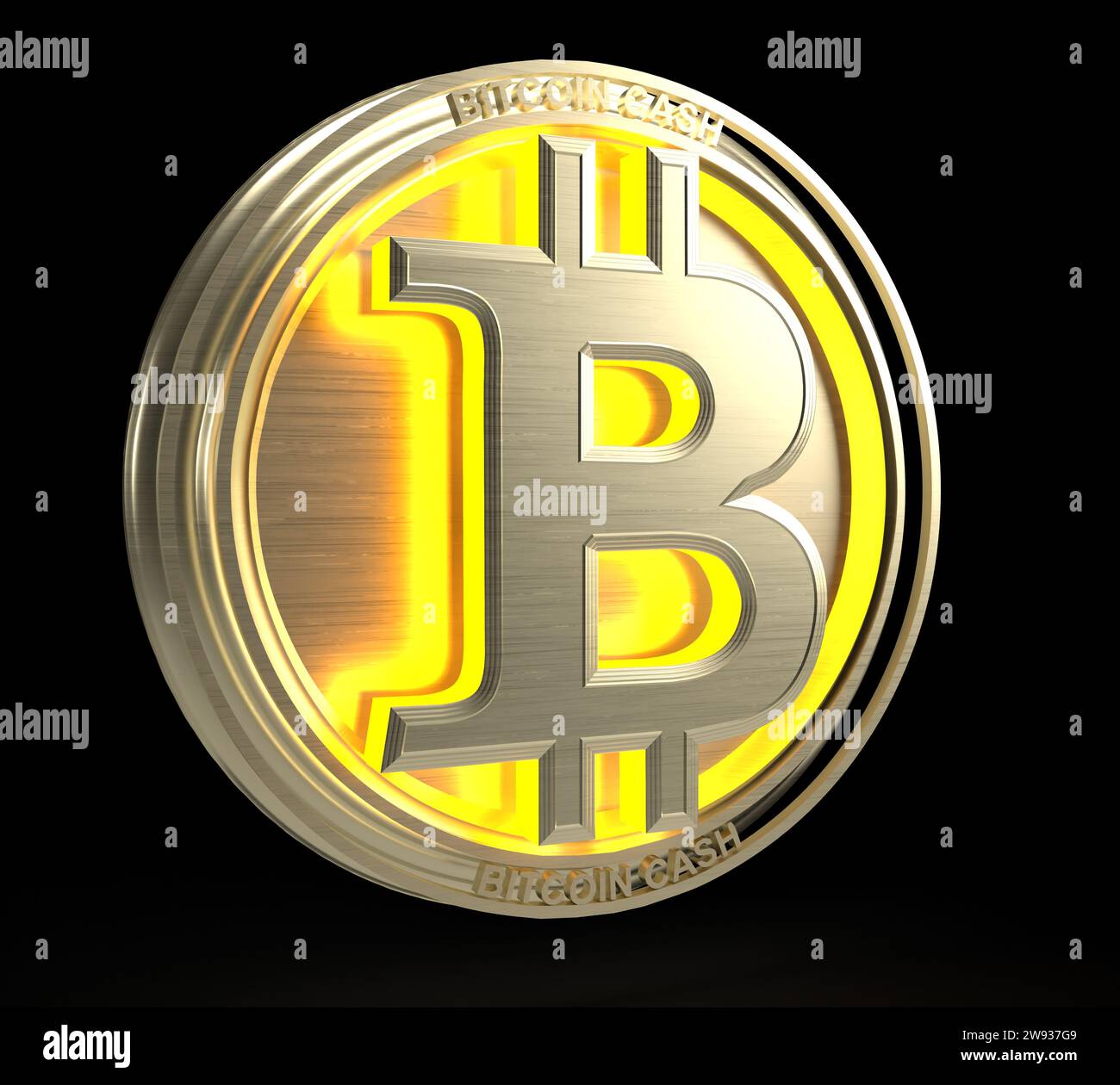 Bitcoin Digital Currency Logo Stockfoto