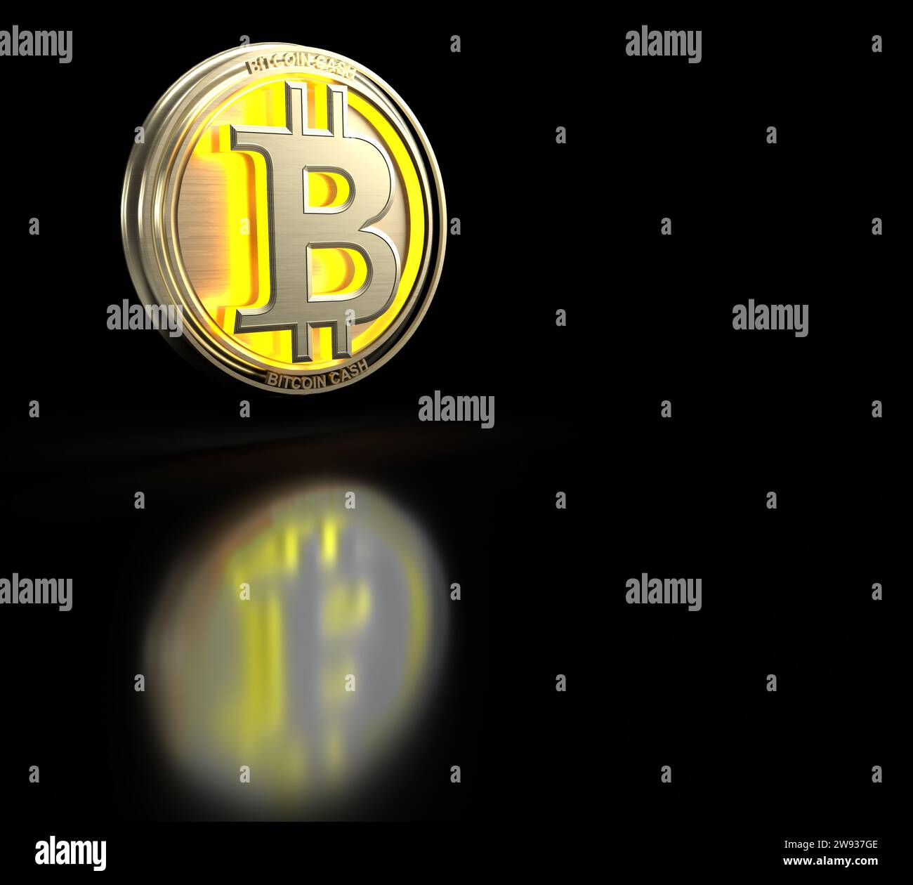 Bitcoin Digital Currency Logo Stockfoto