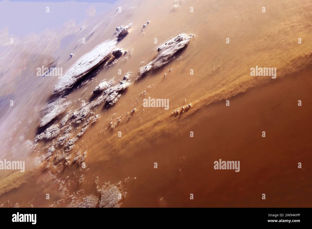 Sandsturm, Blick aus dem Weltraum. Elemente dieses Bildes, bereitgestellt von der NASA. Hochwertige Fotos Stockfoto