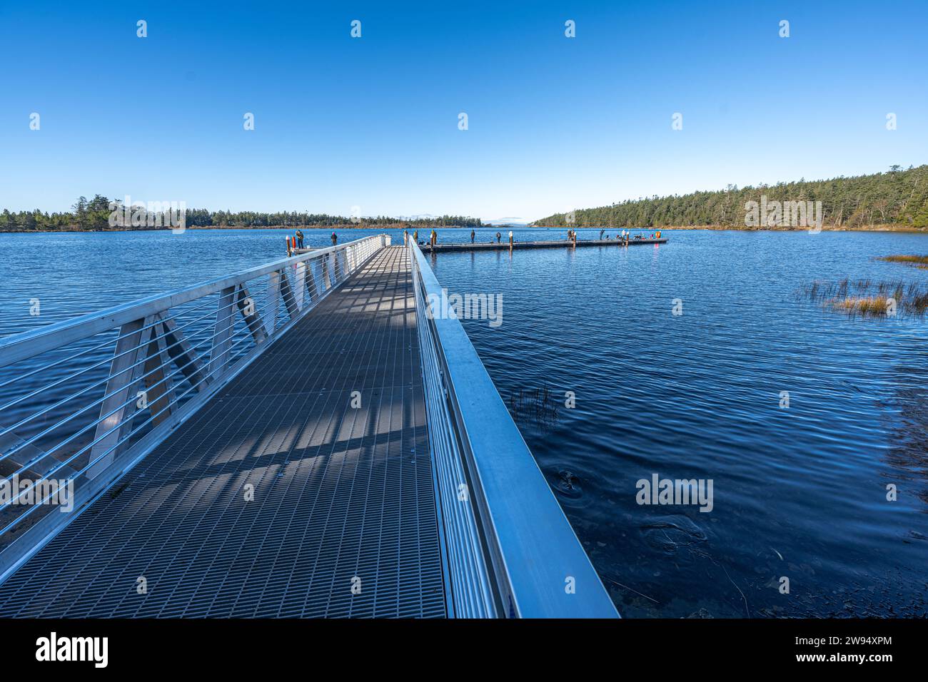 Cranberry Lake im Deception Pass State Park, WA Stockfoto