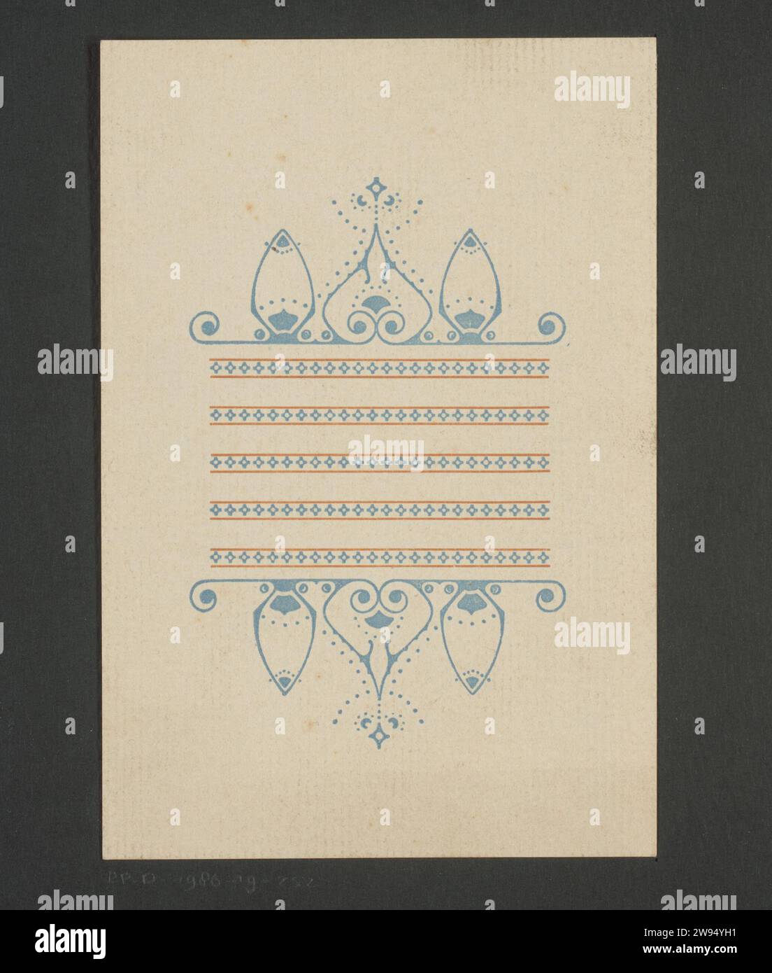 Horizontale Linien und Ornamente, Reinier Willem Petrus de Vries (1874-1953), 1884 - 1952 Druckpapierornamente  Kunst Stockfoto