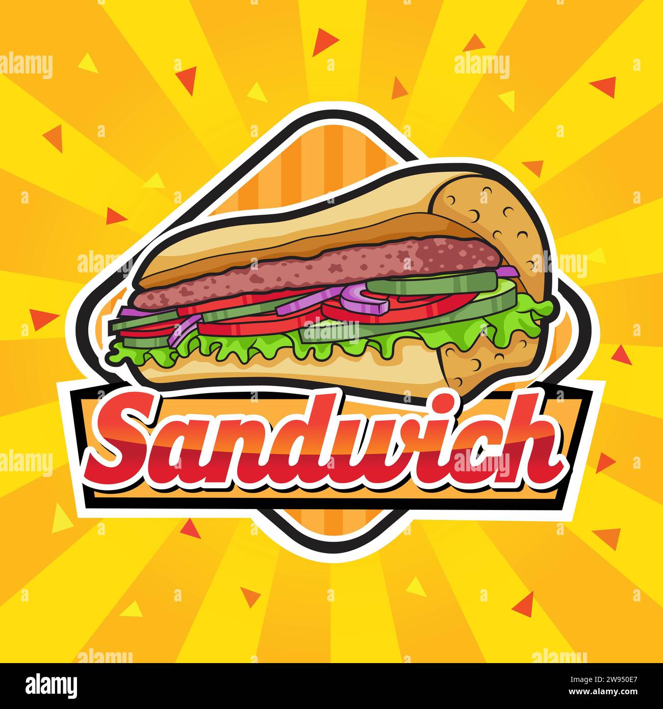 Sandwich Subway Braten Baguette Food Stockfoto