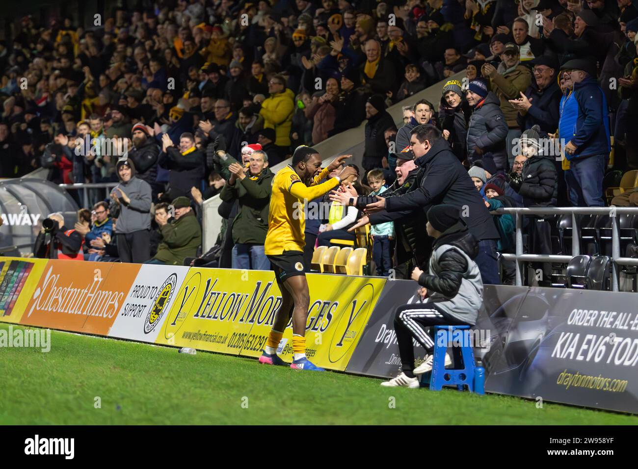 Boston United Vs Alfreton Town Vanarama National League North 23.12.2023 Jakemans Community Stadium, Boston, Lincolnshire, England Stockfoto