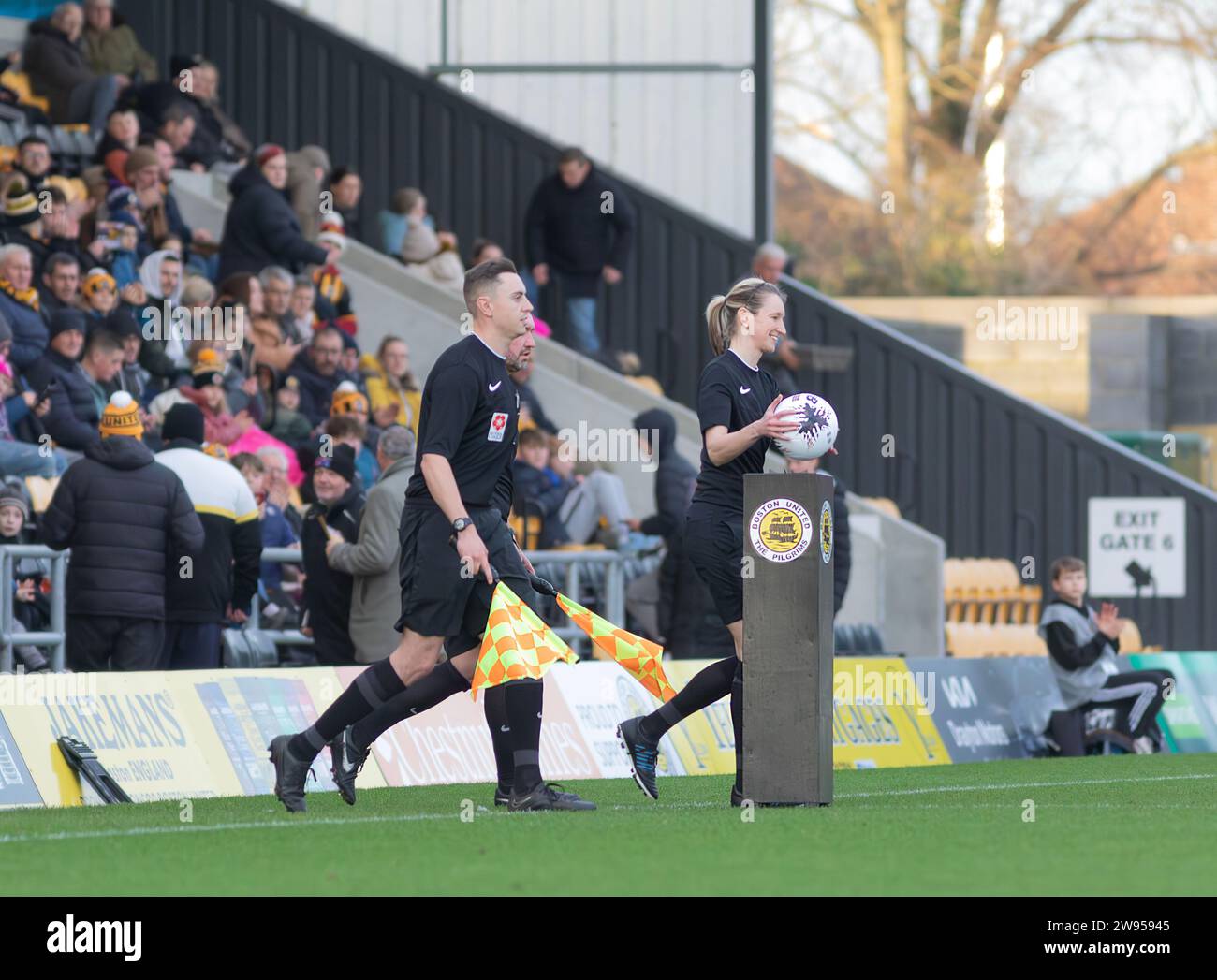 Boston United Vs Alfreton Town Vanarama National League North 23.12.2023 Jakemans Community Stadium, Boston, Lincolnshire, England Stockfoto