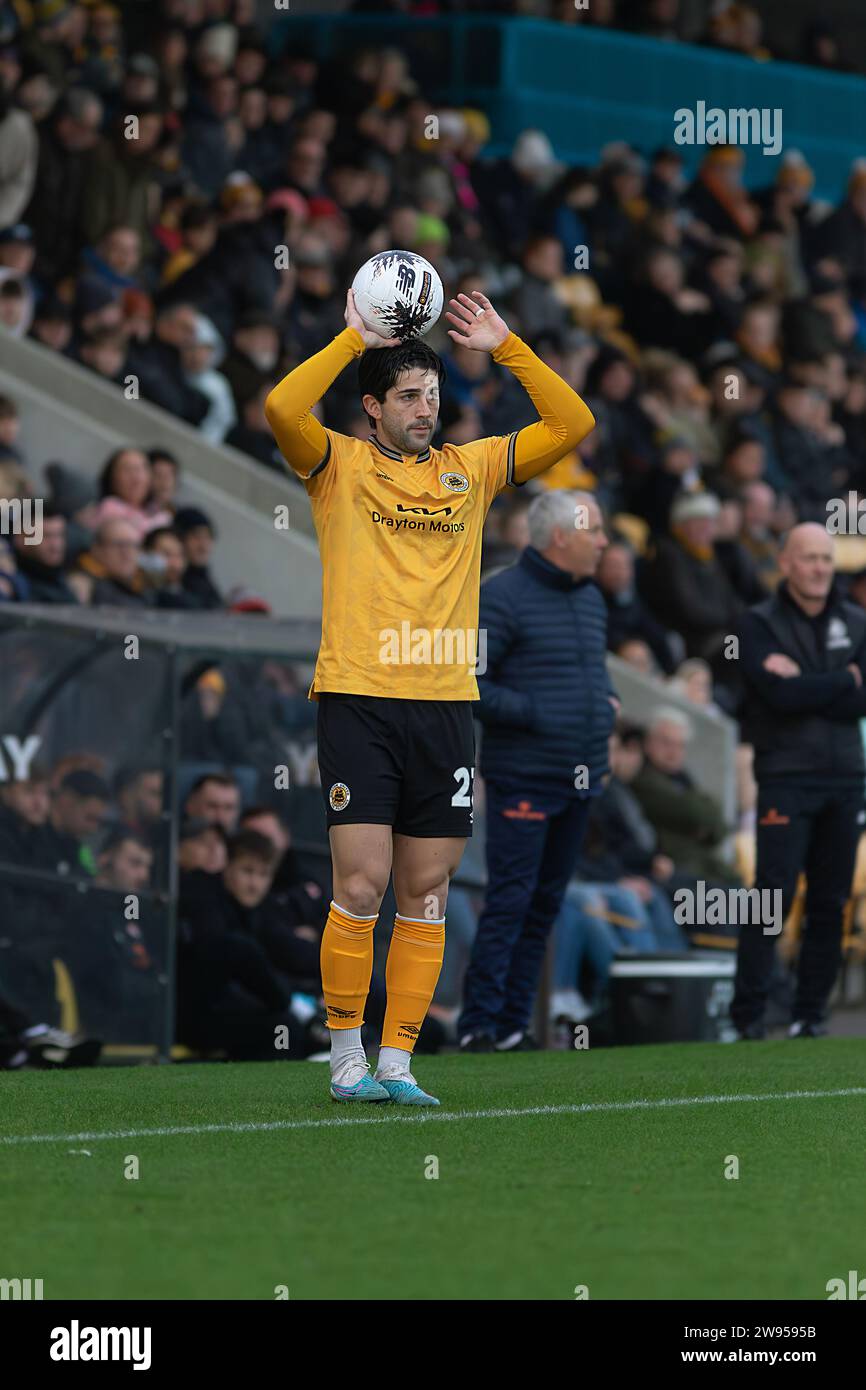 Boston United Vs Alfreton Town Vanarama National League North 23.12.2023 Jakemans Community Stadium, Boston, Lincolnshire, England Stockfoto