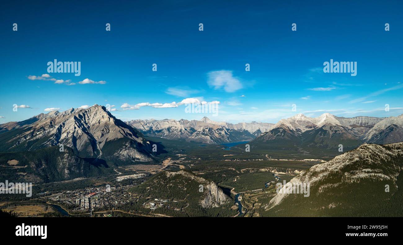 Panoramablick von der Spitze der Rocky Mountains Stockfoto