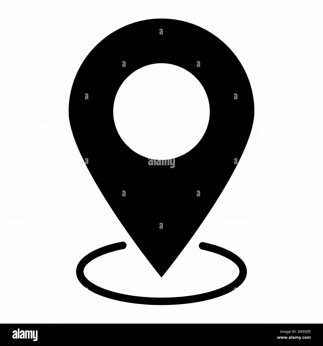 Symbol für PIN-Karte für Position. Flaches Design. Vektorzeichen auf einem weißen isolierten Hintergrund. Stock Vektor