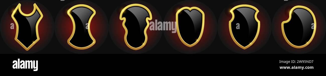 Set aus glänzender Glasscheibe. Vektorabbildung. Stock Vektor