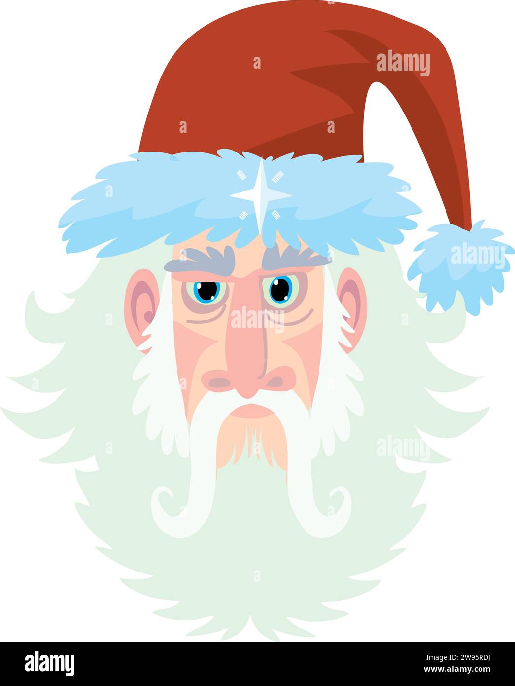 santa claus mit dem Nordstern auf der Mütze Stockfoto