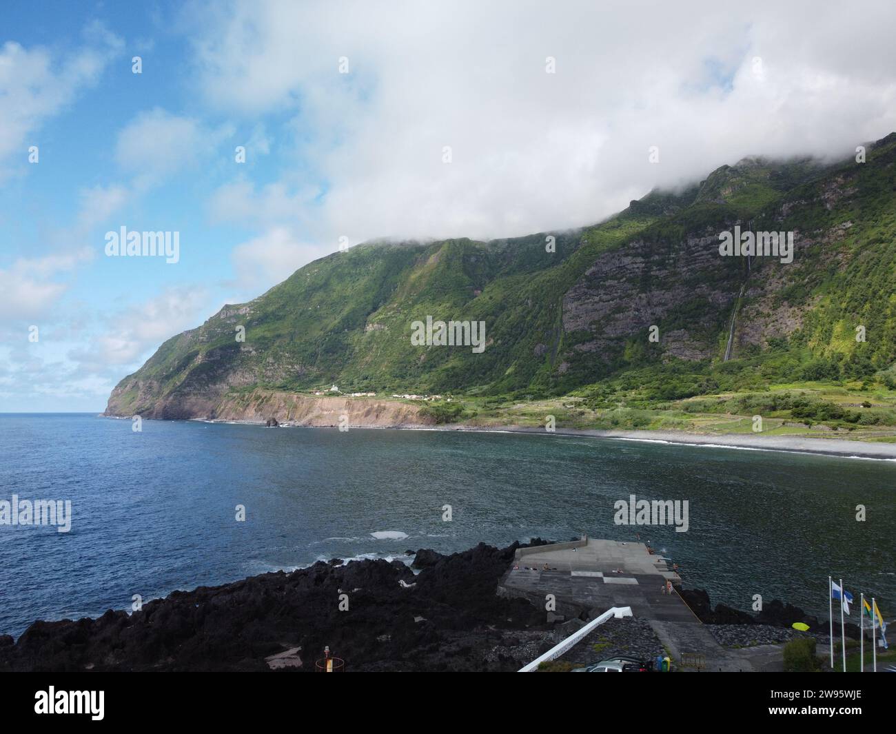 Fajã Grande es una freguesia portuguesa perteneciente al municipio de Lajes das Flores, Stockfoto