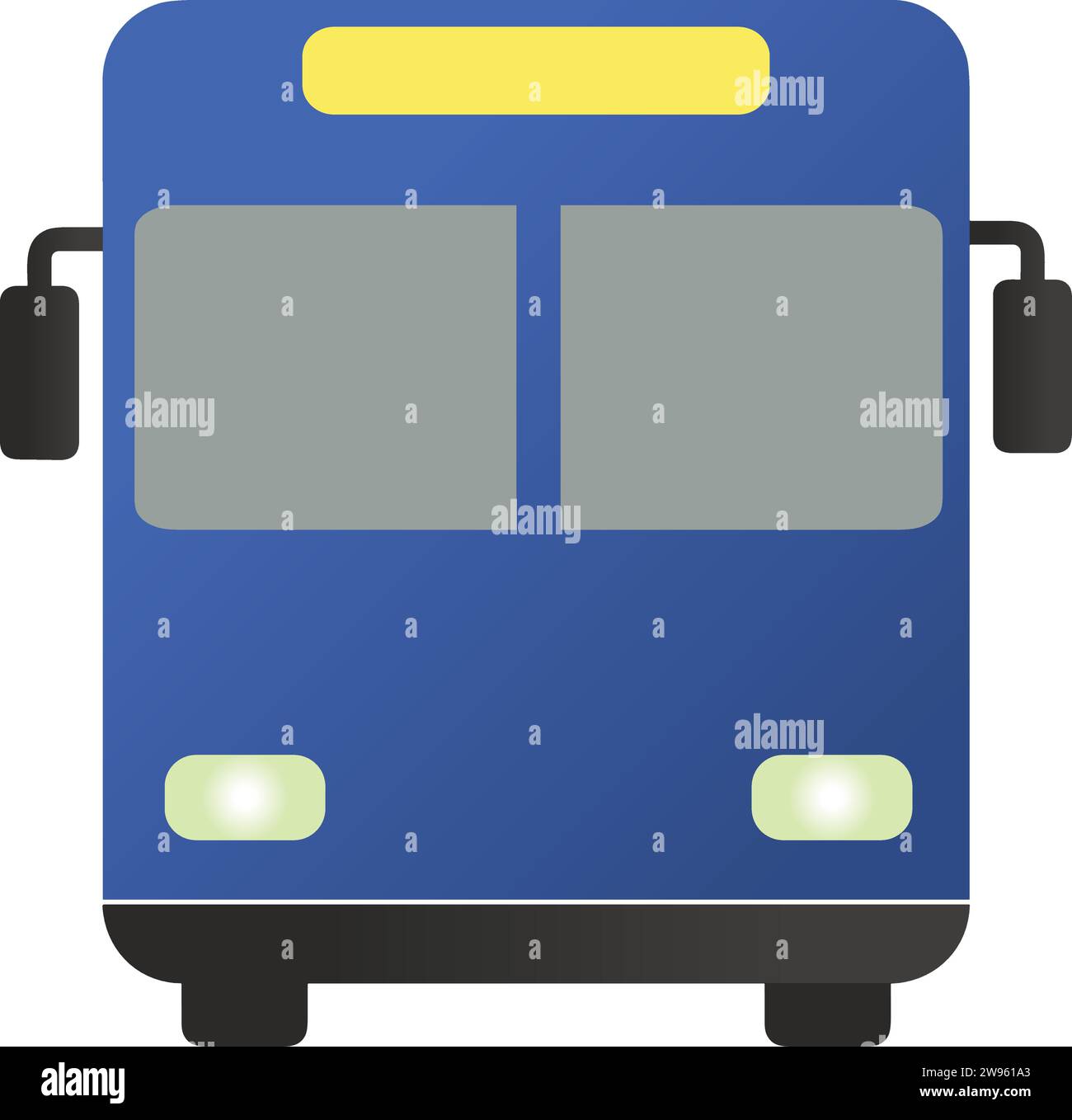 Busschild Farbe| LKW Schild Silhouette | Schulbus Symbol im Vektor Stock Vektor