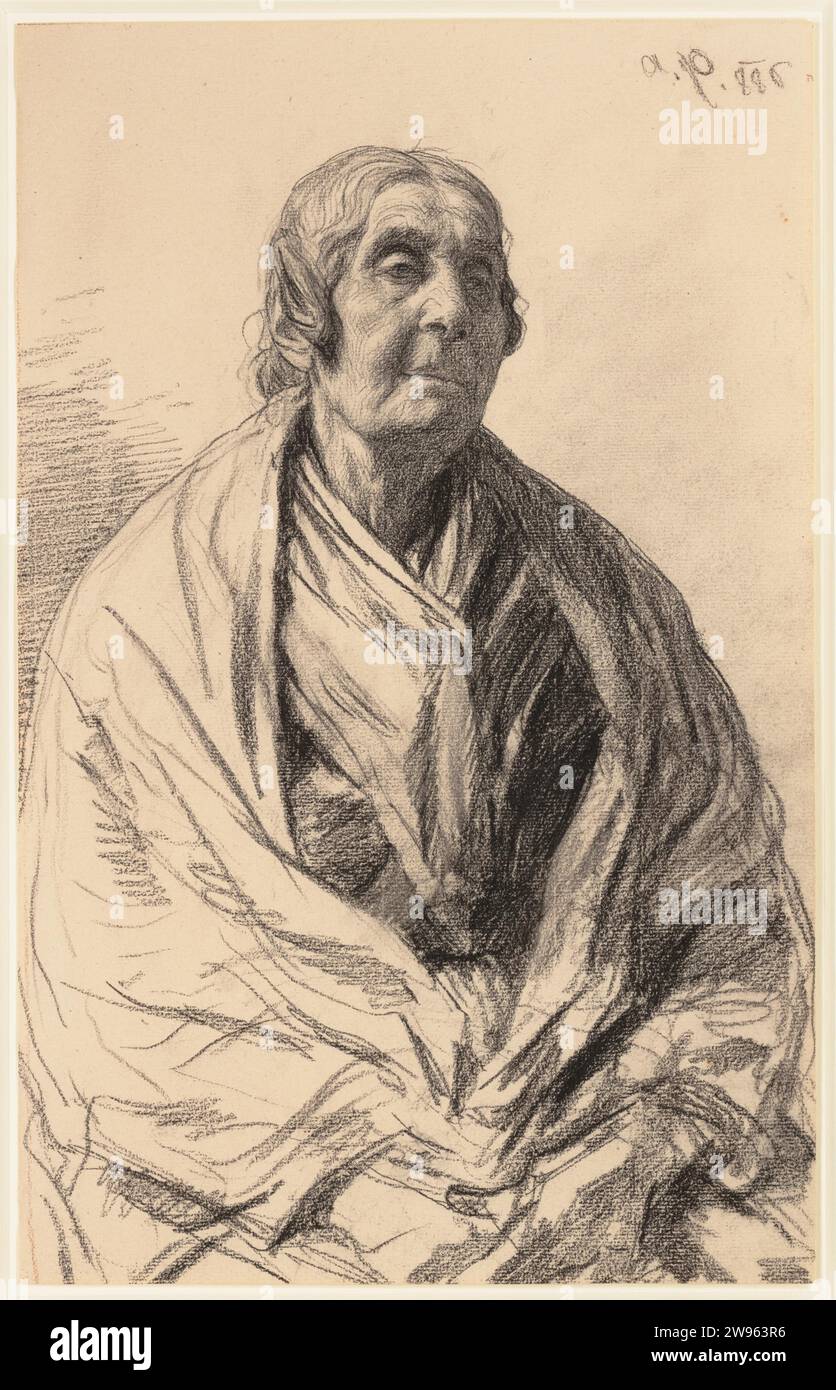 Studie über eine alte Frau 2007 von August Xaver Karl von Pettenkofen Stockfoto