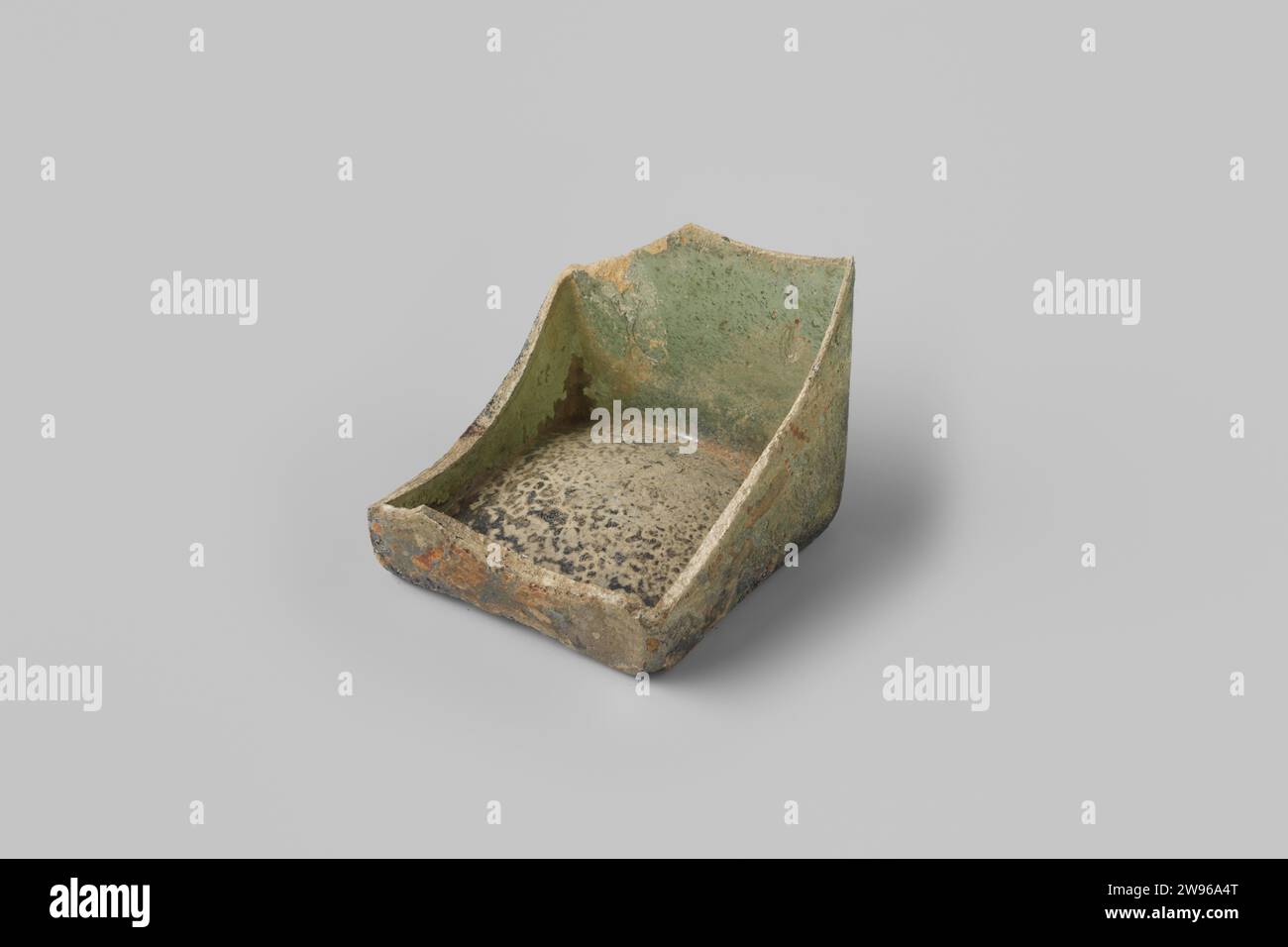 Fragment der Kellerflasche aus dem Wrack der East Indians' t Vliegend Hart, Anonym, um 1700 - um 1735 Boden einer Kellerflasche. . Stockfoto