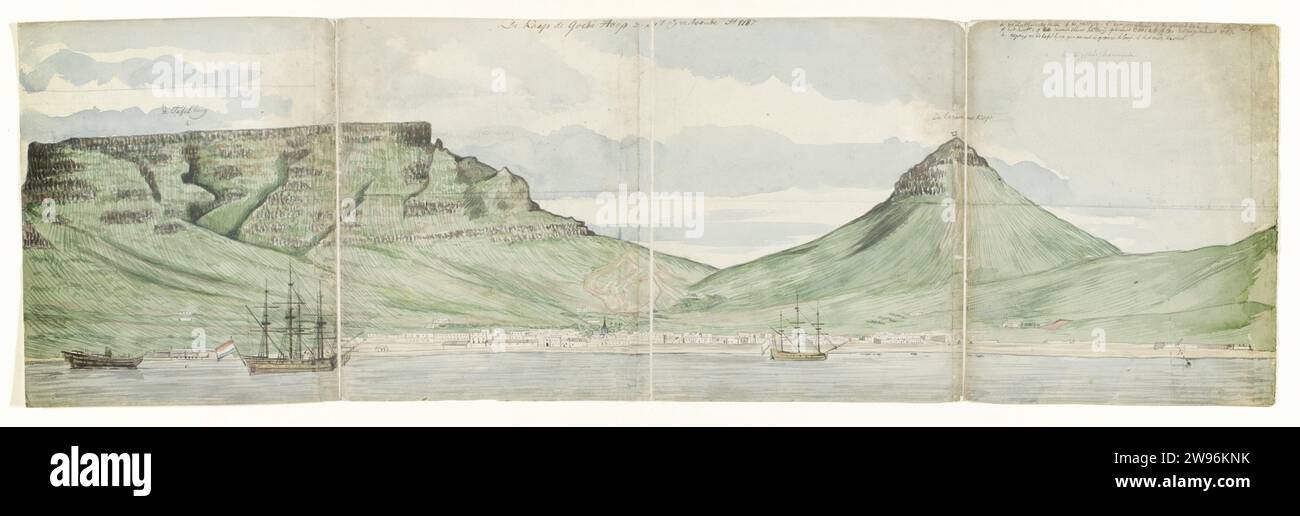 Tableau Sinus Art - Toile De Lin 120x80cm - Table Mountain - Horizontal