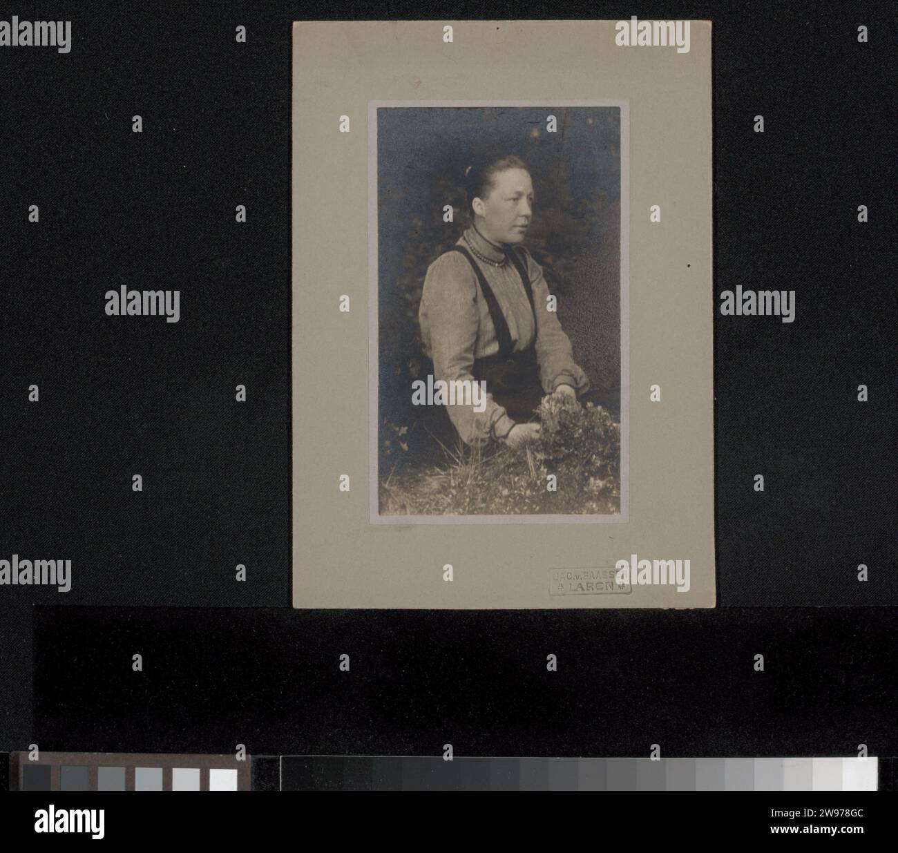 Foto aus dem Jan Veth Archiv, Jac. Van Faassen, 1886 - 1916 Foto Laren fotografische Unterstützung. Pappe Gelatine Silberdruck historische Personen (Porträts und Szenen aus dem Leben) Stockfoto