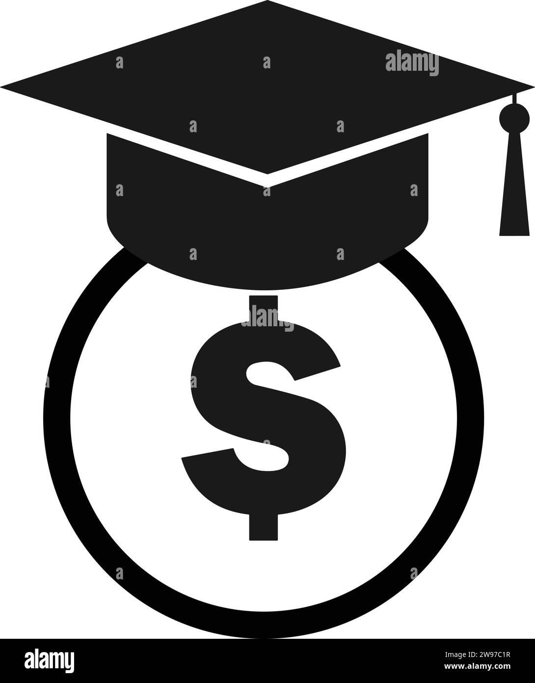 Symbol für Stipendien | Investitionen in Bildung |Wirtschaft, Finanzen | Symbol für akademische Stipendien Stock Vektor