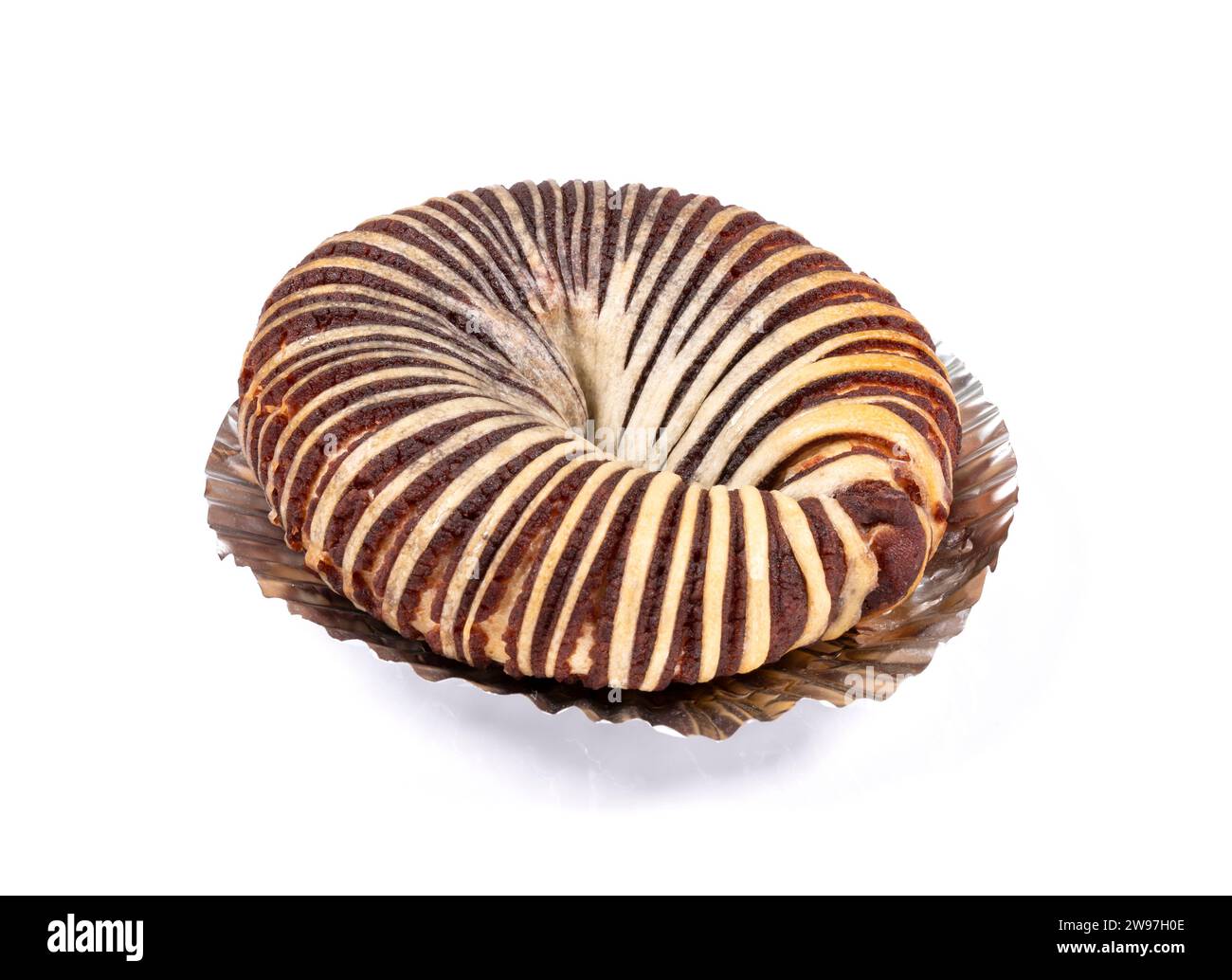 Red Bean Paste Brot isoliert auf weißem Hintergrund Stockfoto