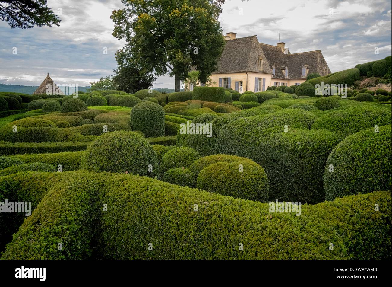 Jardins de Marqueyssac, Vezac, Dordogne, Frankreich Stockfoto