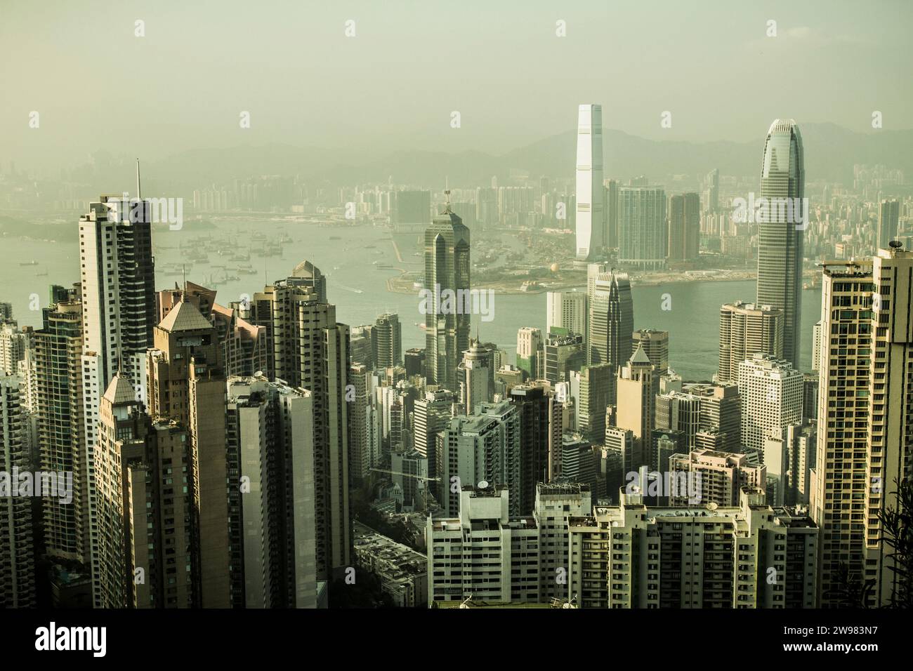 Skyline von Hong Kong. Stockfoto