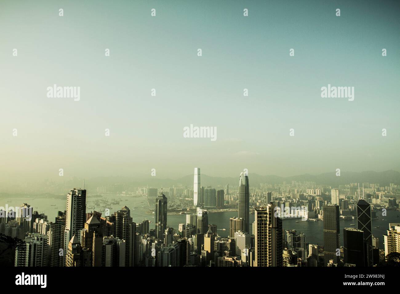 Skyline von Hong Kong. Stockfoto