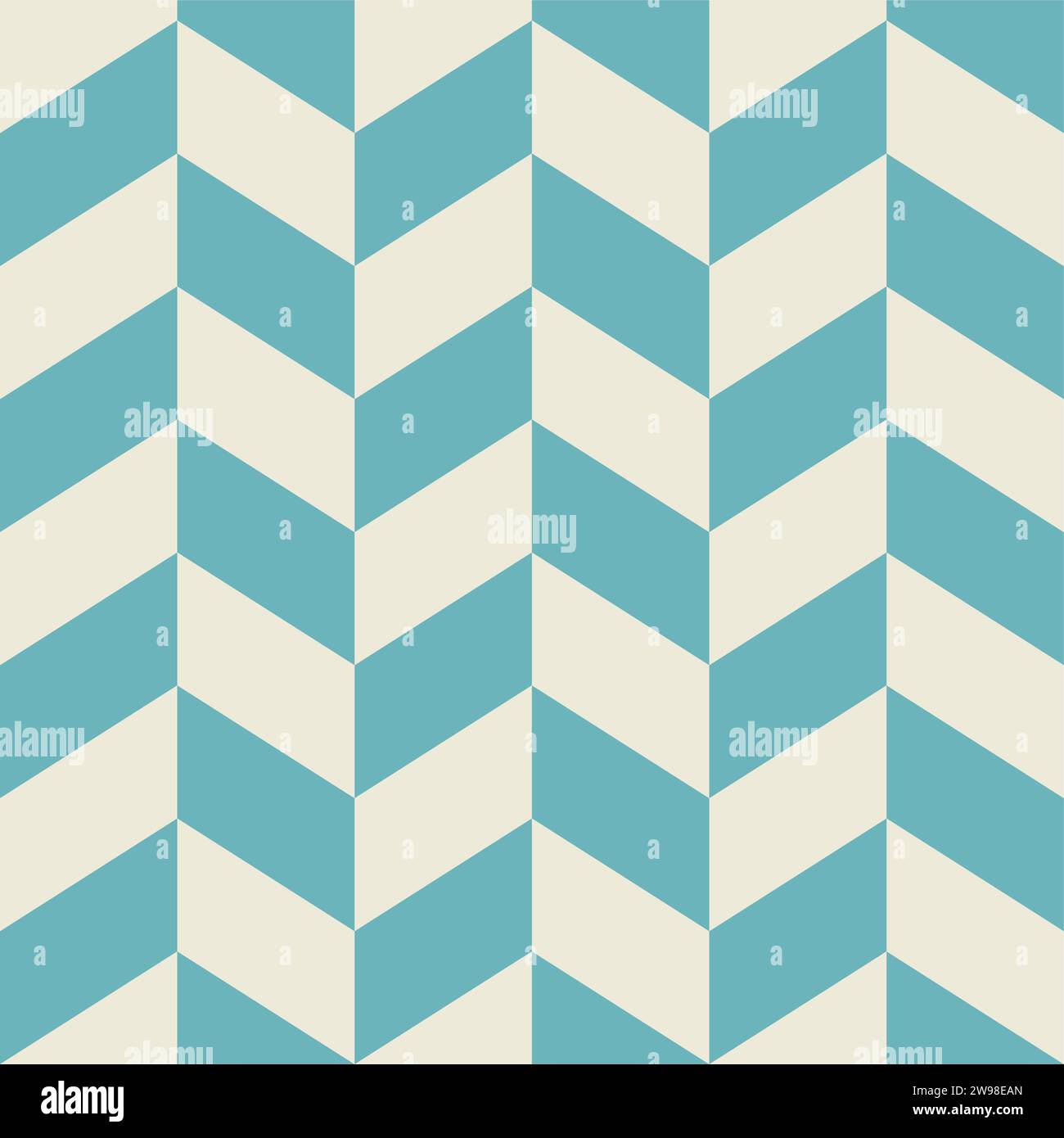 Abstraktes vertikales Zigzag-Retro-Muster in Beige und Hellblau. Hintergrund für Vorlagenbanner Social-Media-Werbung Stock Vektor