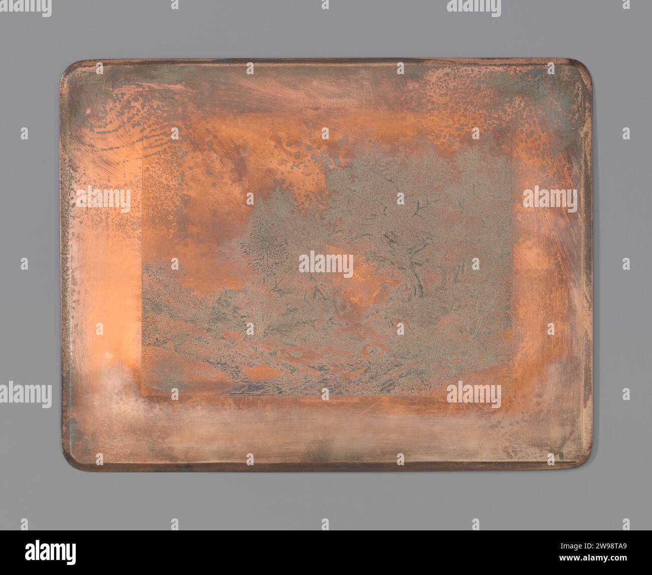 Pastoralszene, 1826 - 1886 Kupferätzung (Metall) Stockfoto