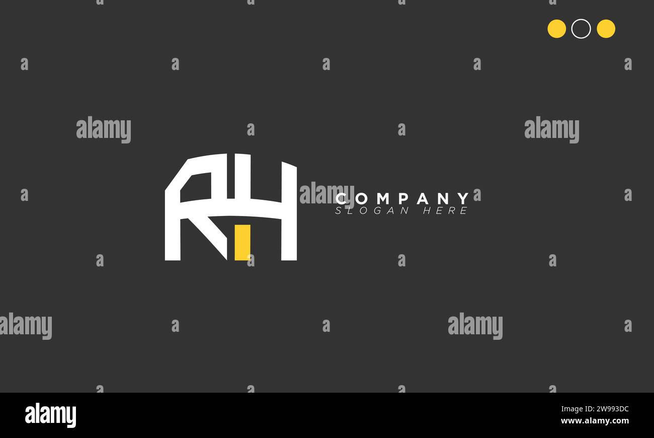 RH Alphabet Buchstaben Initialen Monogramm Logo Stock Vektor