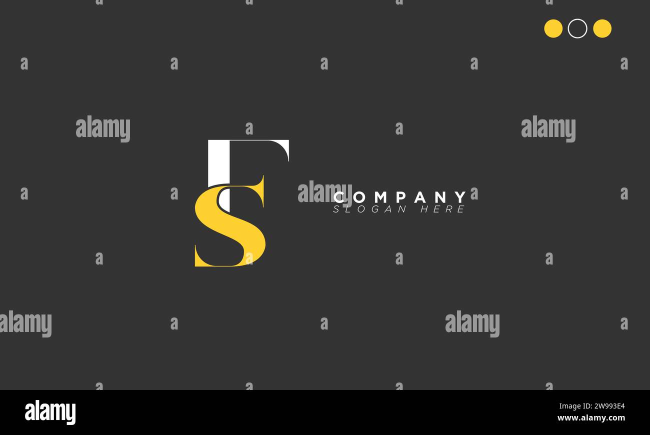 FS Alphabet Buchstaben Initialen Monogramm Logo Stock Vektor