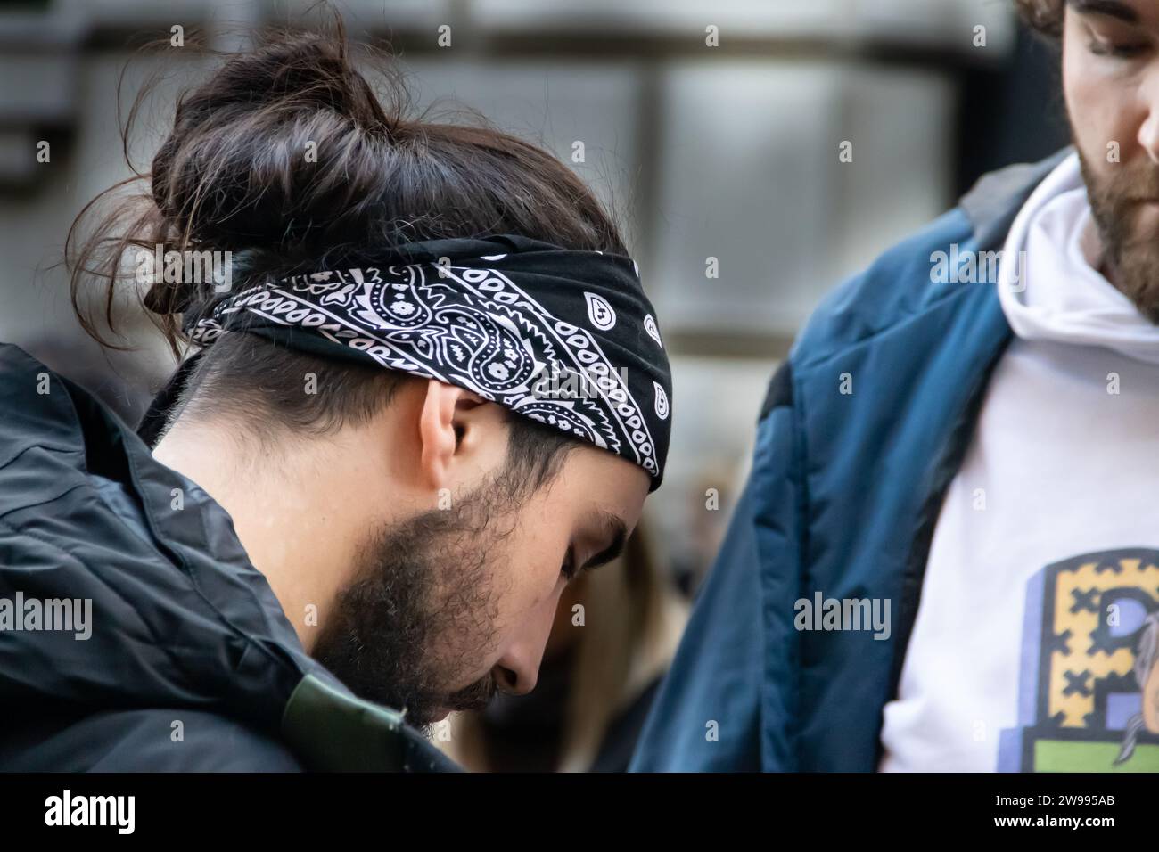 Demonstrationen von Studenten in Serbien, Studentenvertretern und Demonstrationsführern Stockfoto