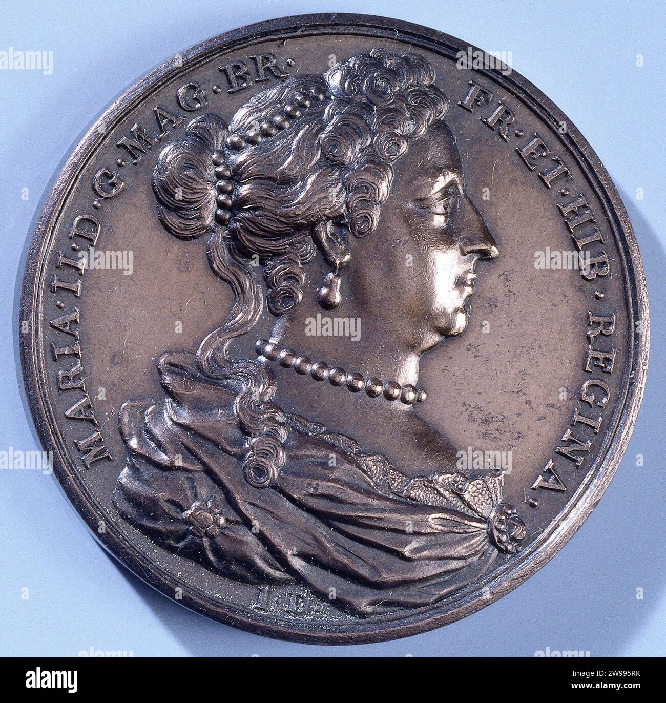 Tod von Maria II. Von England, Jean Dassier, 1731 Geschichte Medaille Bronze Medaille. Vorderseite: Bruststück Frau innen Cover. Rückseite: Grab, für das Religion und Hymen trauern und Ruhm von der verstorbenen Prinzessin singt; Schnitt: Omschrift. Genfer Bronze (Metall) Anschlagen (Metallbearbeitung) Stockfoto