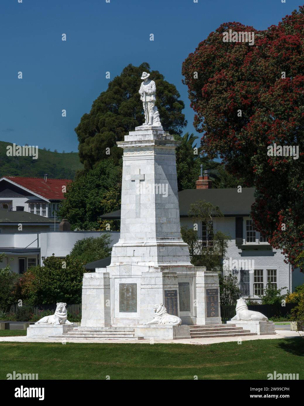 Das Gisborne war Memorial ist ein Denkmal für Soldaten aus der Gegend von Gisborne, die im Ersten Weltkrieg starben Sie wurde 1923 mit Namen von 575 Mann geweiht. Fo Stockfoto