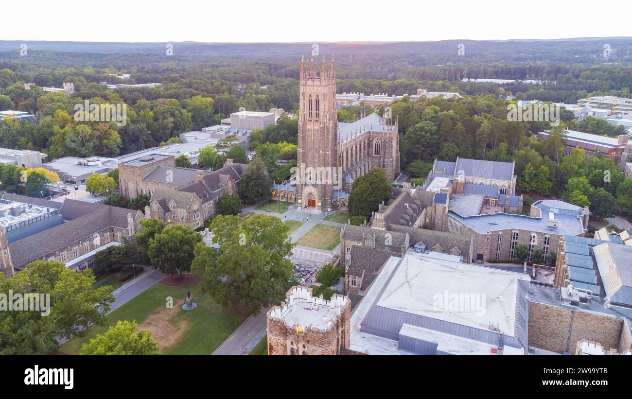 Durham, NC - 2. September 2023: Duke University Chapel ist eine Kapelle im Zentrum des Campus der Duke University Stockfoto