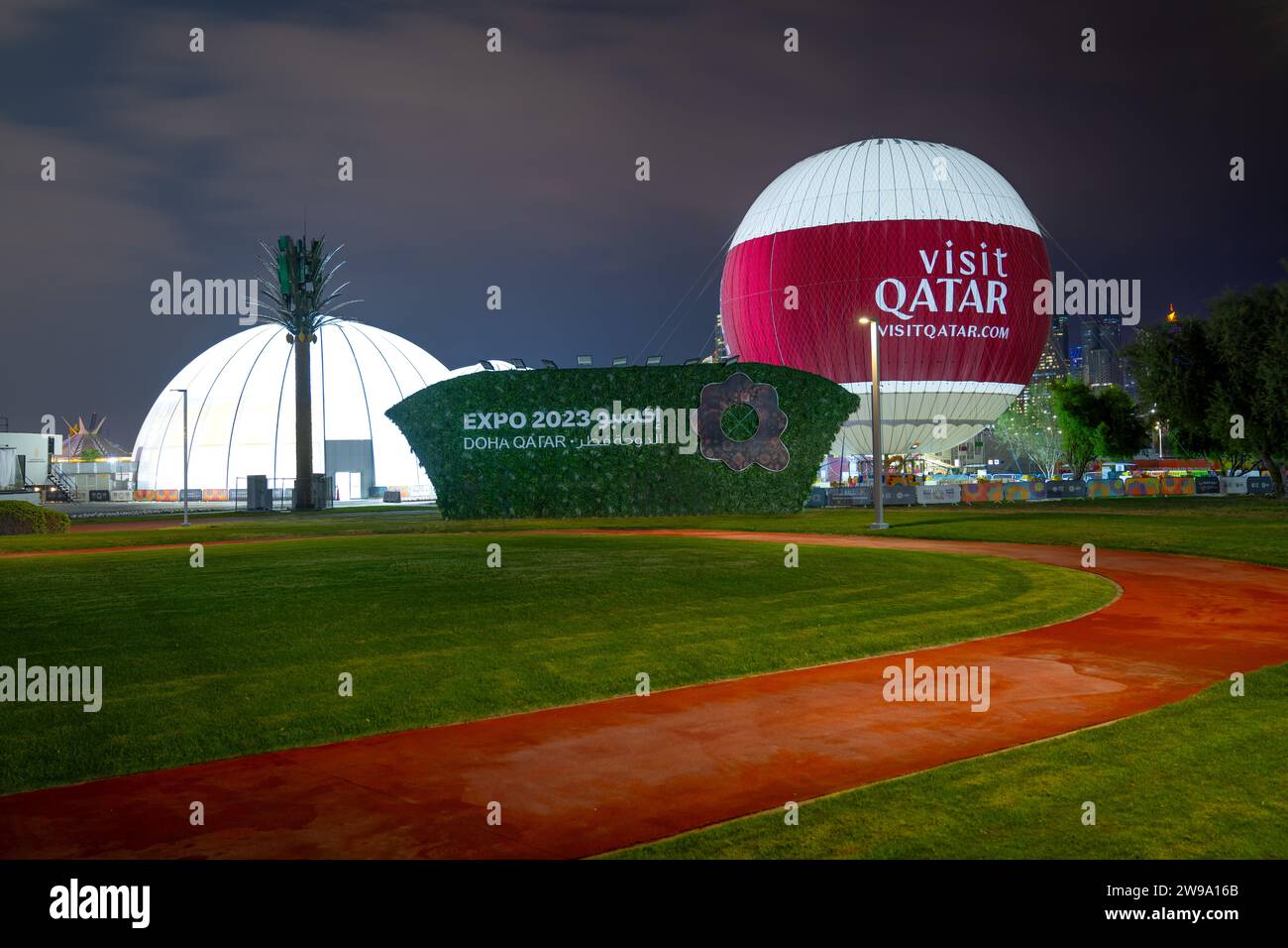 Doha, Katar - 17. Dezember 2023: Die internationale gartenbauausstellung 2023 im Doha Bidda Park Katar Stockfoto