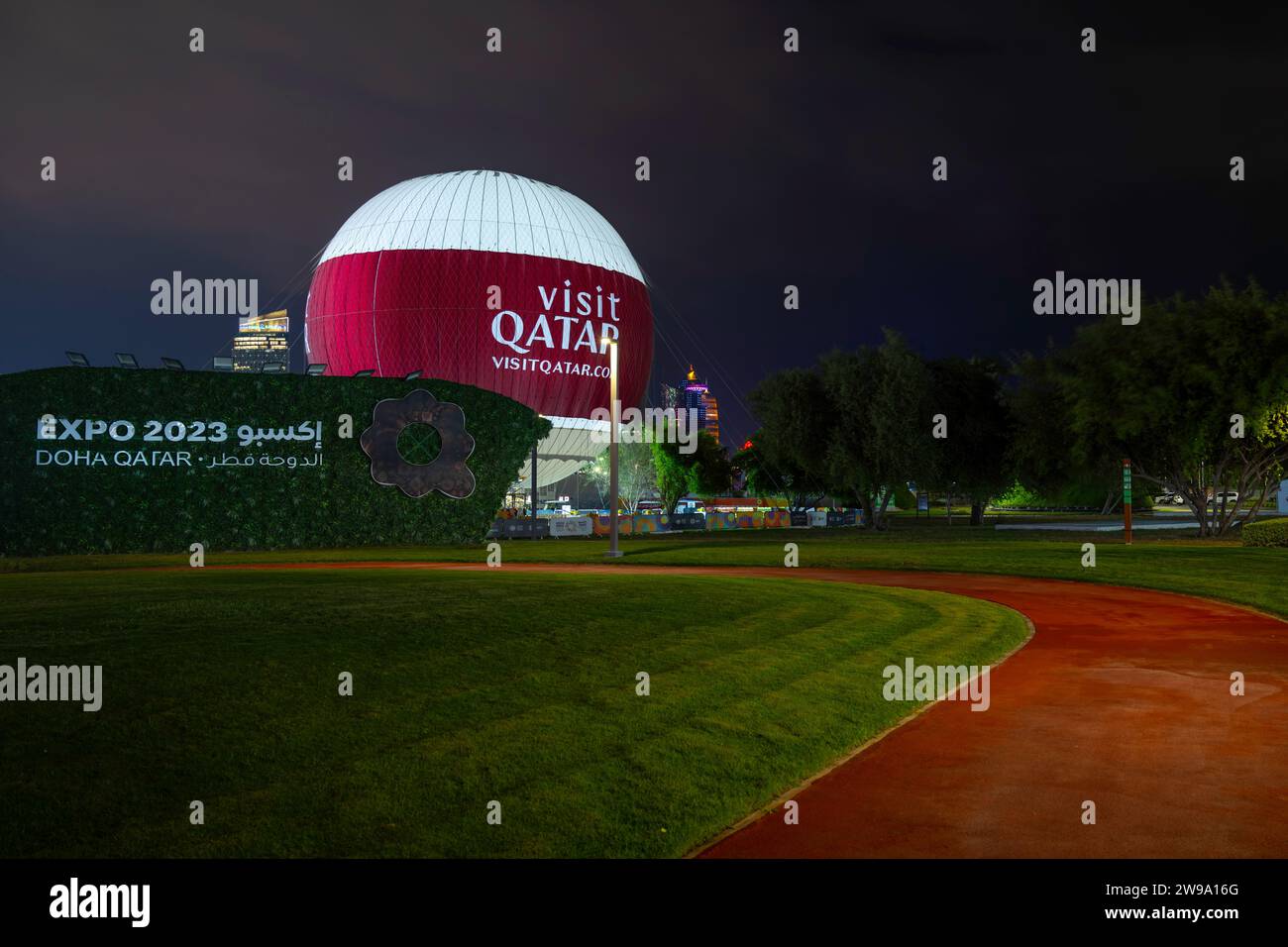 Doha, Katar - 17. Dezember 2023: Die internationale gartenbauausstellung 2023 im Doha Bidda Park Katar Stockfoto