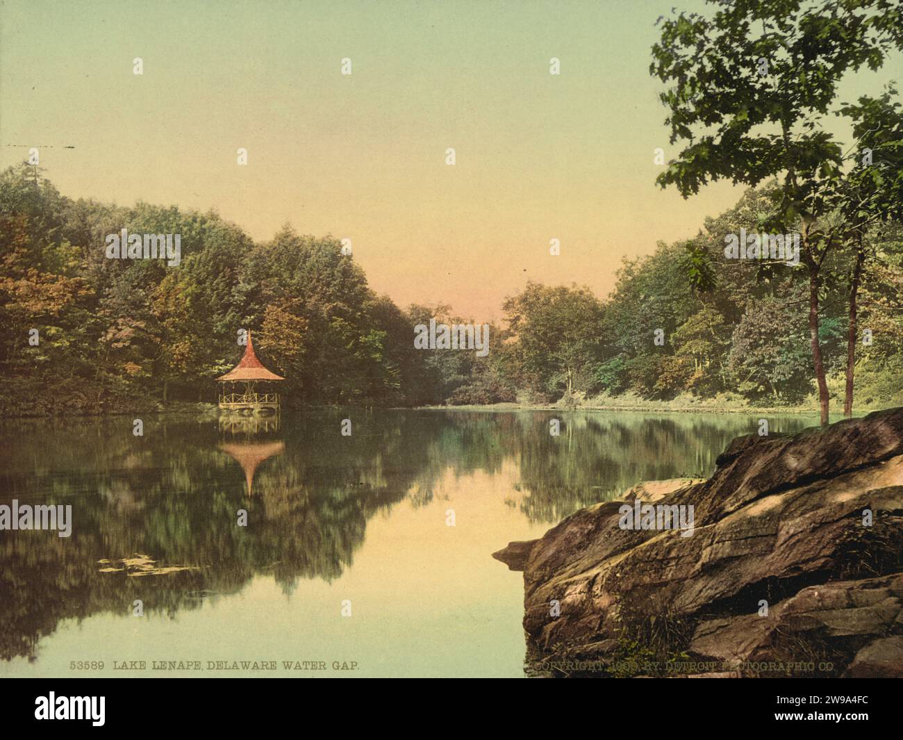 Lake Lenape, Delaware Water Gap, New Jersey 1900. Stockfoto