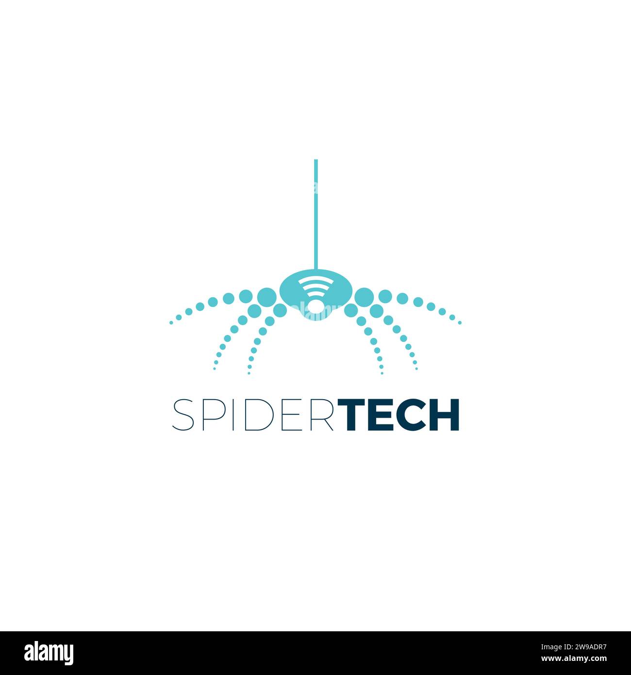 Spider Tech Logo für Ihre Markentechnologie Stock Vektor