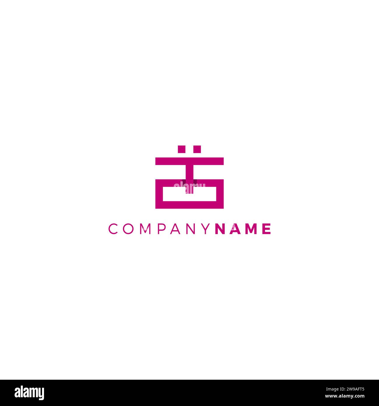 AS Two People Logo einfaches und einzigartiges Design Stock Vektor