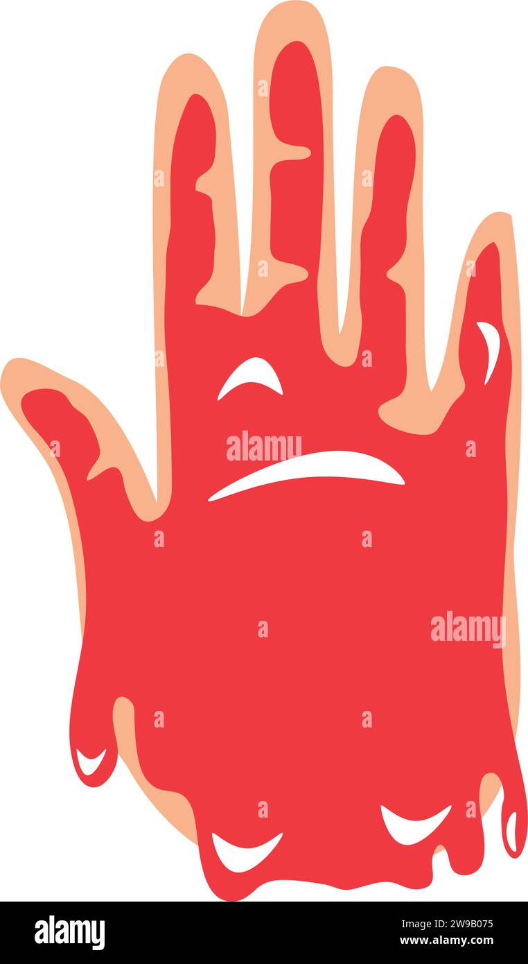 Tagesbewegung mit roter Hand Stock Vektor