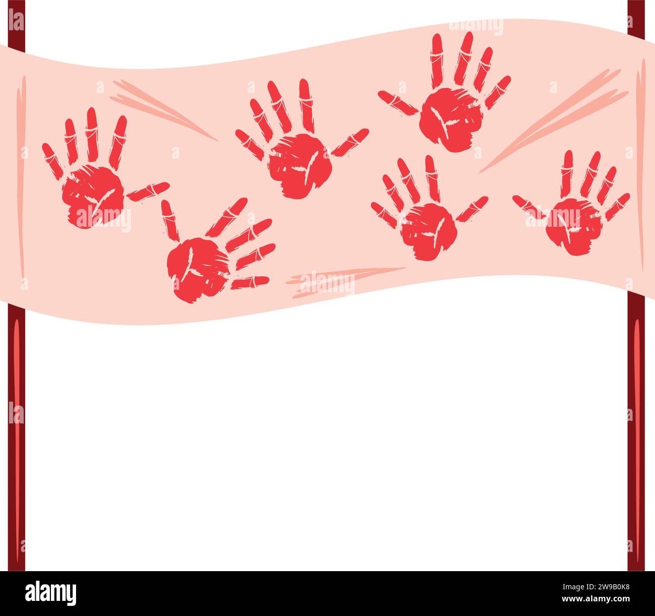 Tageskampagne mit roter Hand Stock Vektor