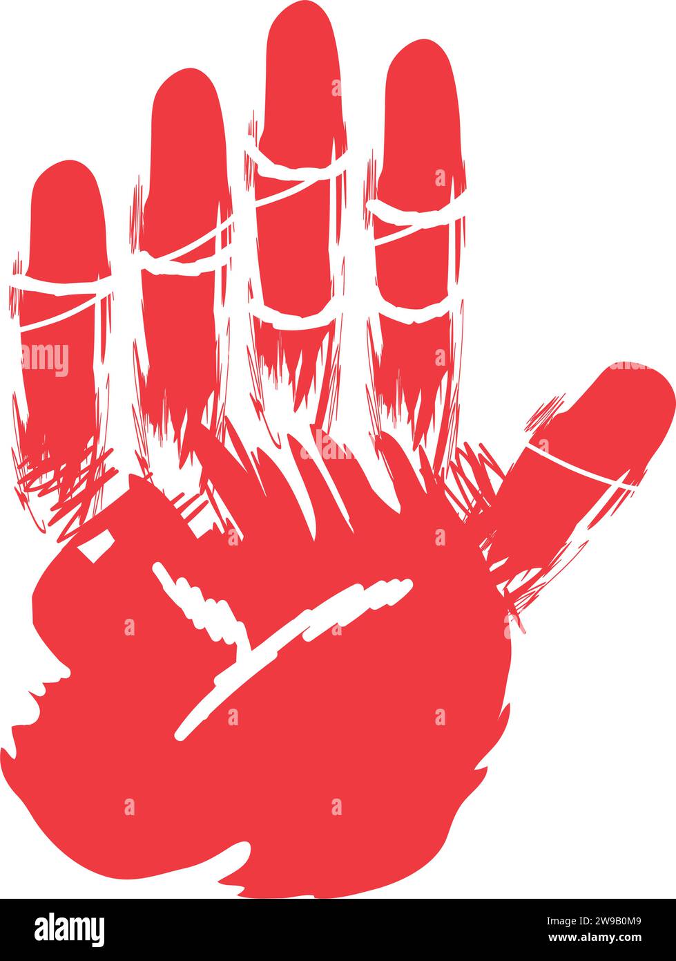 Rotes Handtag-Design Stock Vektor