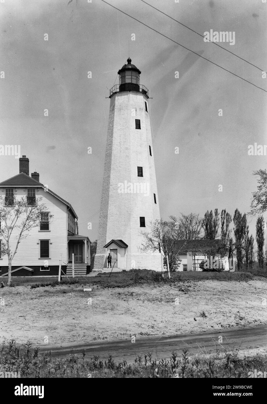 Sandy Hook Lighthouse, Fort Hancock, Fort Hancock, Monmouth County, NJ 1937 Stockfoto