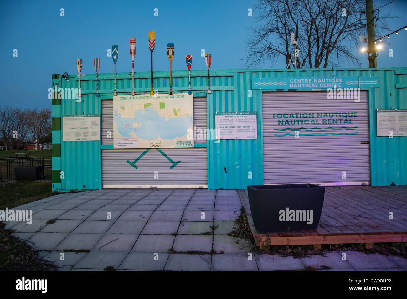 Nautisches Zentrum im Bellevue Park in Pincourt, Quebec, Kanada Stockfoto