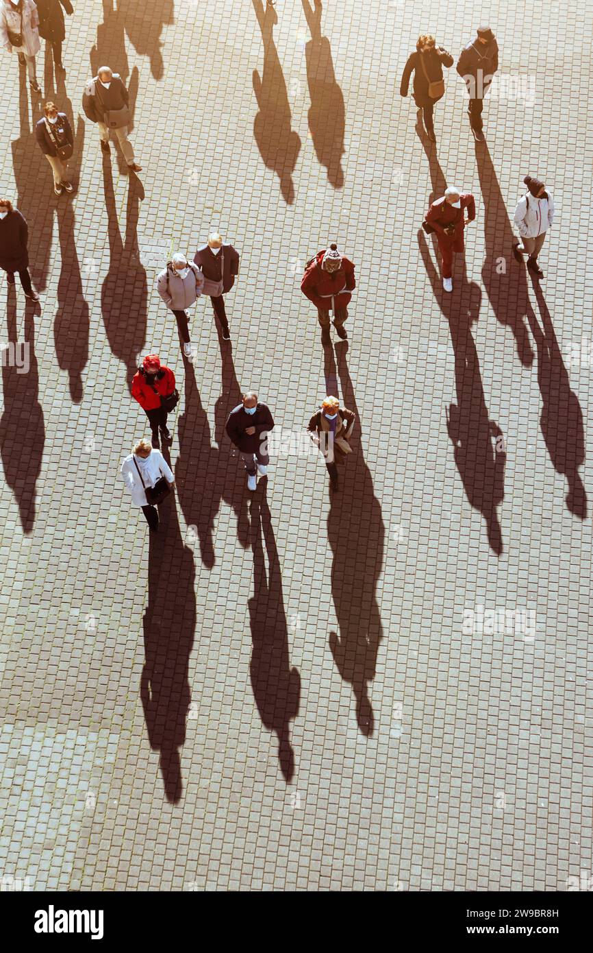 Gruppe von Personen, die bilbao Stadt, spanien, Reiseziele besuchen Stockfoto